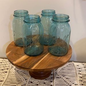 Four vintage blue ball jar lot EUC